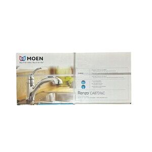 SEALED BOX! Moen Renzo Chrome Single Handle Pull-out Kitchen Faucet - CA87316C